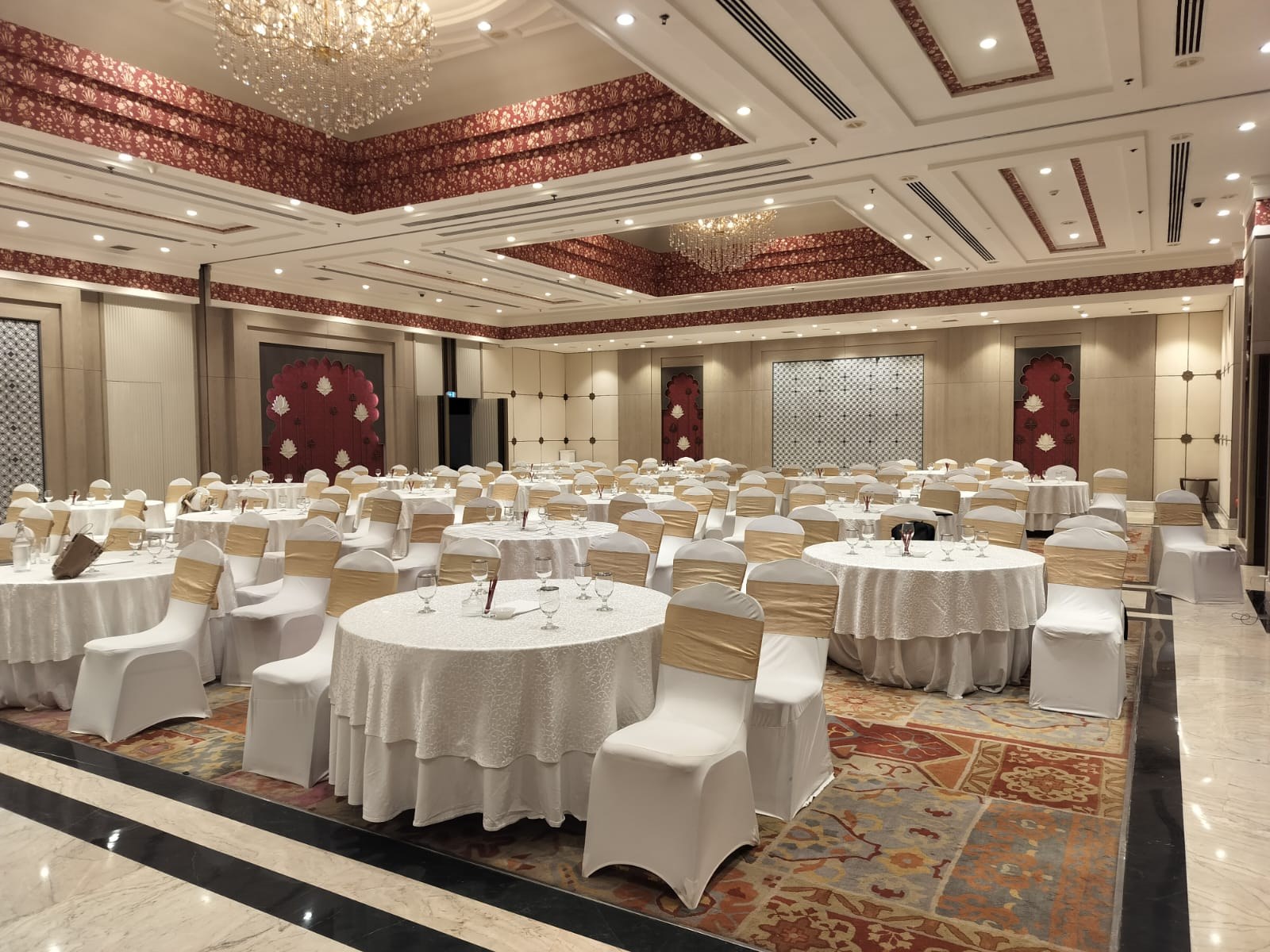 Ballroom layout and seating at the TOEFL event venue